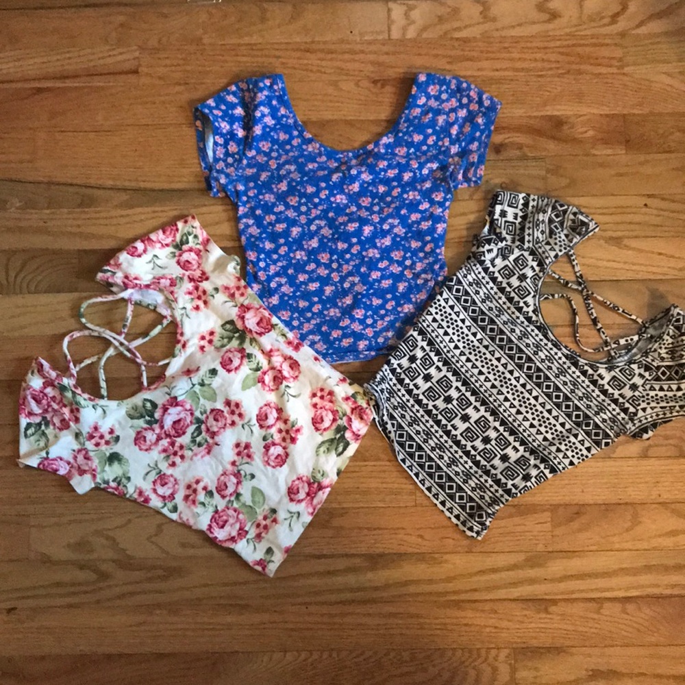 Three XS croptops
